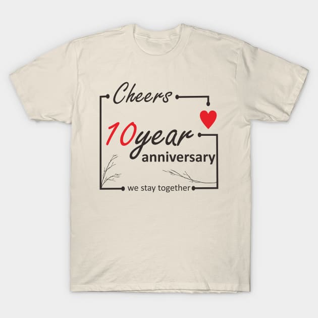 10 Year Anniversary T-Shirt by ezhar.v.b